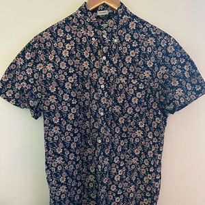 Men’s J Crew Small Floral Print Short Sleeve Button Down